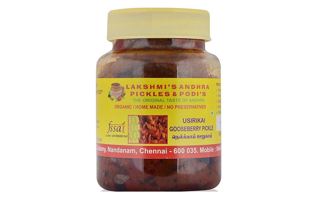 Lakshmi's Andhra Pickles & Podi's Usirikai Gooseberry Pickle    Jar  250 grams